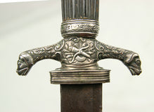 AMERICAN REVOLUTIONARY WAR PERIOD ENGLISH SILVER-HILTED OFFICER'S CUTTOE