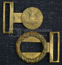 US OFFICER'S SWORD BELT PLATE BY AMES CA.1840
