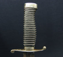AMERICAN REVOLUTIONARY WAR OFFICER'S ENGLISH-MADE SILVER-HILTED CUTTOE AND DOCUMENT