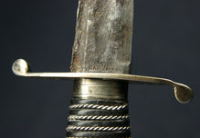 AMERICAN REVOLUTIONARY WAR OFFICER'S ENGLISH-MADE SILVER-HILTED CUTTOE AND DOCUMENT