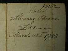 AMERICAN REVOLUTIONARY WAR OFFICER'S ENGLISH-MADE SILVER-HILTED CUTTOE AND DOCUMENT