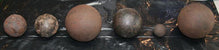 US CIVIL WAR SOLID SHOT PROJECTILES - LOT OF 6