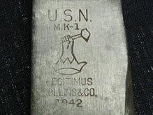 US NAVY MK.1 MACHETE BY COLLINS, DATED 1942
