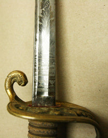 US M1852 NAVAL OFFICERS SWORD BY HORSTMANN CA.1865-1882