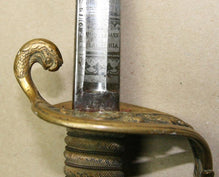 US M1852 NAVAL OFFICERS SWORD BY HORSTMANN CA.1865-1882