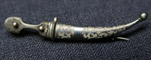 CAUCASIAN SILVER NIELLO KINDJAL BROOCH VLADIKAVKAZ