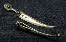 CAUCASIAN SILVER NIELLO KINDJAL BROOCH VLADIKAVKAZ