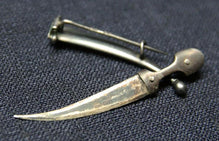 CAUCASIAN SILVER NIELLO KINDJAL BROOCH VLADIKAVKAZ