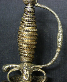 FRENCH SILVER-HILTED HERCULES LABORS SMALLSWORD CA.1780