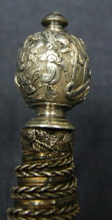FRENCH SILVER-HILTED HERCULES LABORS SMALLSWORD CA.1780