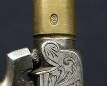 FRENCH BREECH-LOADING PERCUSSION BICYCLE PISTOL