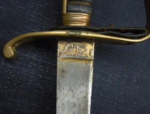 GERMAN BAVARIAN M1855 INFANTRY OFFICERS SWORD IN FINE DAMSACUS